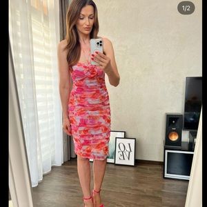 Zara FLORAL PRINTED TULLE DRESS